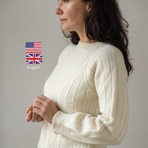 Receita de tricô para iniciantes | Suéter Brilho de Fim de Semana | PDF com tutorial em vídeo (somente em inglês)