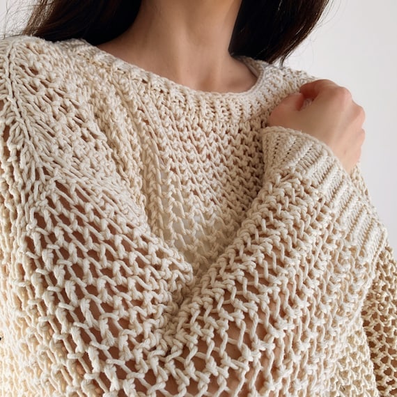 Halcyon Lace Knit Sweater Knitting Pattern: Relaxing Creative