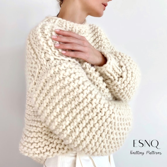 Easy Knit Pattern Chunky Sweater Alaska Dream Knitting Pattern by ESNQ Knit  Instant Download -  Canada
