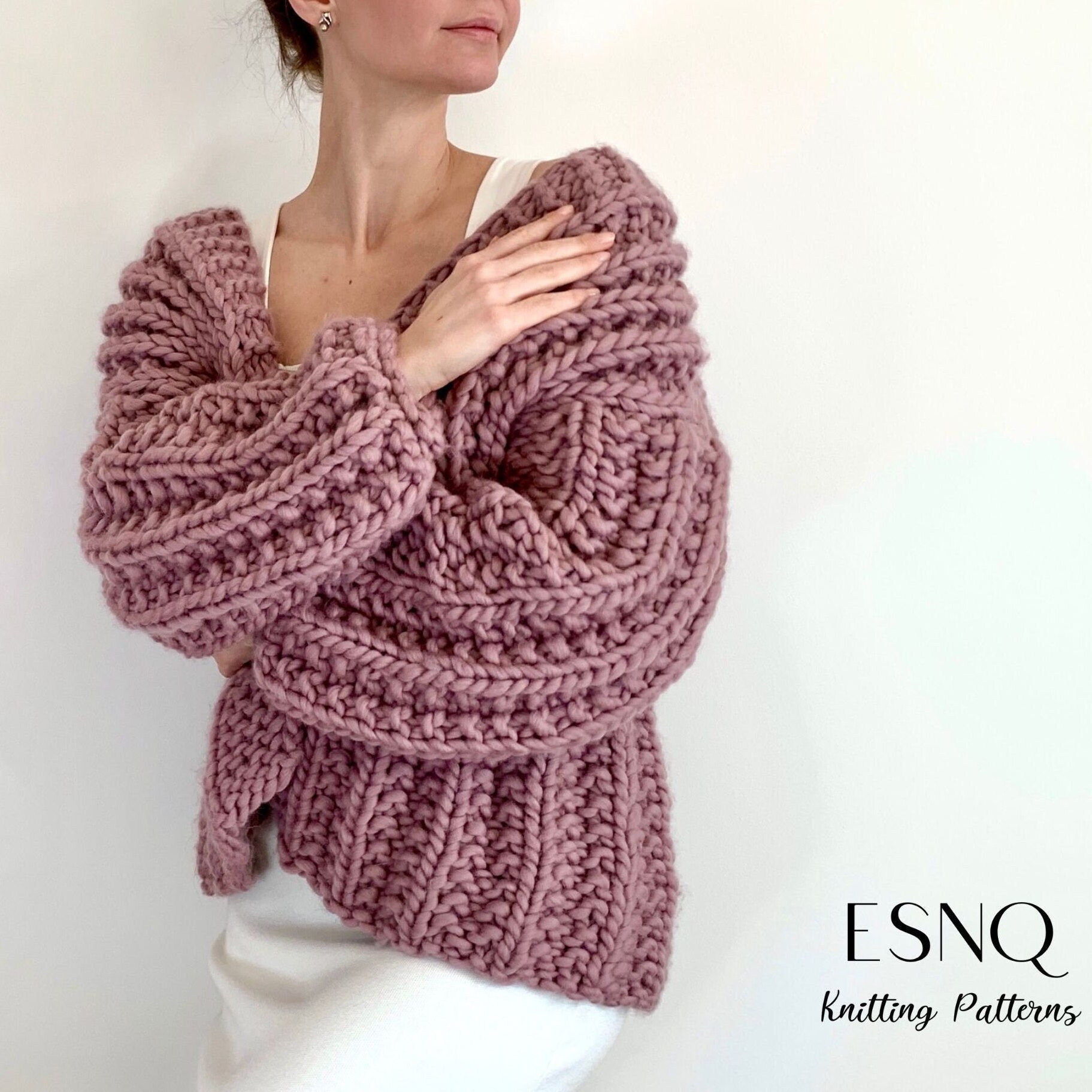 Chunky Cardigan Knitting Pattern | Seeded Rib Cardigan Heather ...