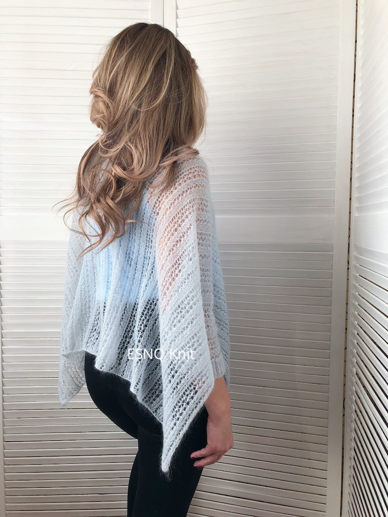 Plus size available Mohair poncho in 22 colors