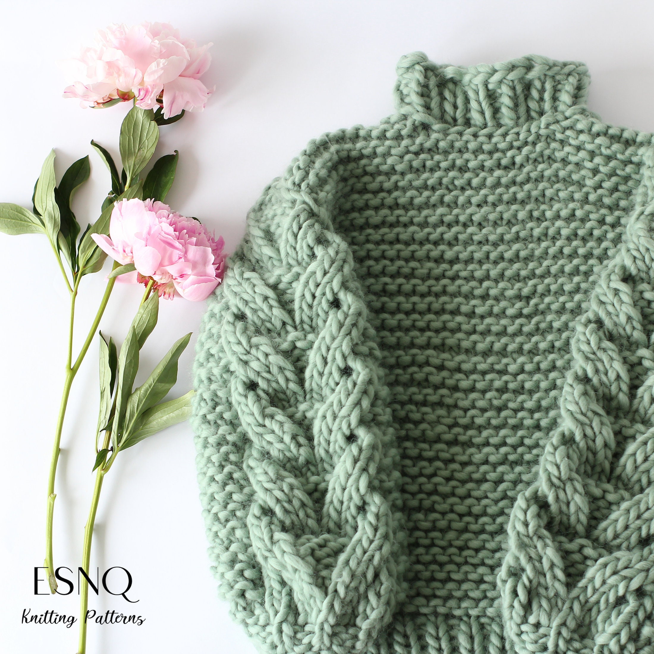 Easy Knit Pattern | Chunky Sweater Knitting Pattern by ESNQ