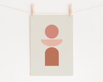 Abstrakt minimalistisk nedladdningsbar konsttryck