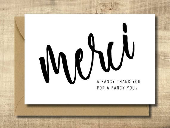 Printable Funny Thank You Card Make Your Own Cards At Home Etsy