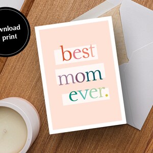 Cartão de Dia das Mães para impressão - download instantâneo, cartão DIY, cartão para mãe, download digital, impressão em casa, cartão engraçado de dia das mães