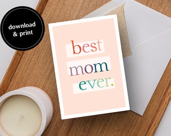 Printable Mother's Day Card -- Instant Download, DIY Card, card for mom, digital download, print at home, funny mother's day card