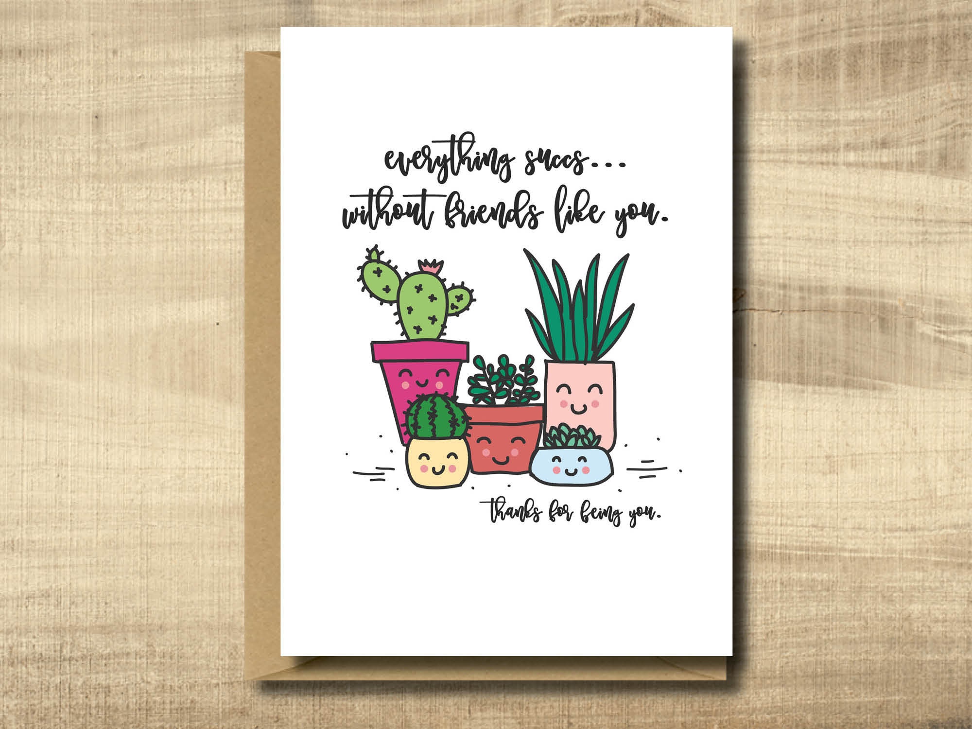 Printable Thank You Card for Friends-- Make Your Own Cards at Home ...
