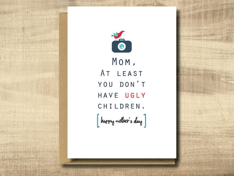 Printable Card for Mom -- Make Your Own Cards at Home, Instant Download ...
