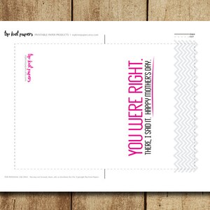 Printable Mother's Day Card -- Make Your Own Cards at Home, Instant ...