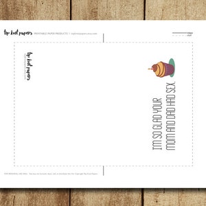 Funny Printable Card -- Make Your Own Cards at Home, Birthday Card ...