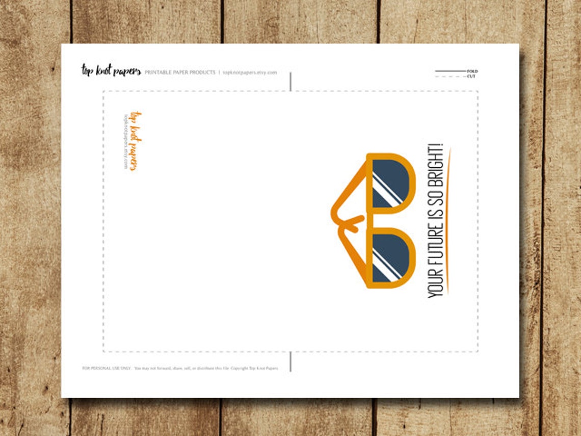 Printable Graduation Card -- Make Your Own Cards at Home, Instant ...