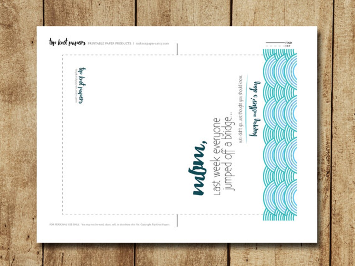 Printable Mother's Day Card Make Your Own Cards at Home, Instant ...