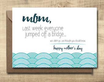 Printable Mother's Day Card -- Make Your Own Cards at Home, Instant ...