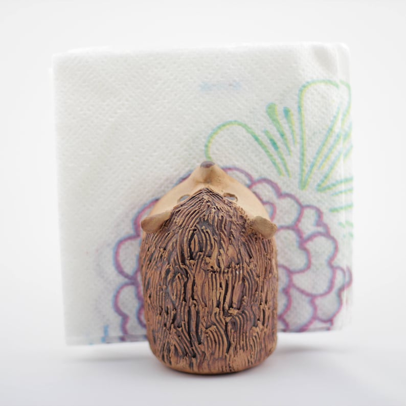 Handmade Ceramic Hedgehog Gift Organization Mail Holder Hedgehog Decor In Stock /& Ready to Ship! Hedgehog Sponge Holder Napkin Holder