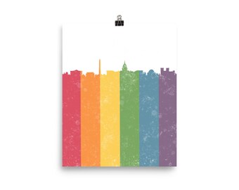 LGBTQ DC Pride Art Print | Washington Pride Flag | Various Size Art Prints | LGBTQ Pride Gift