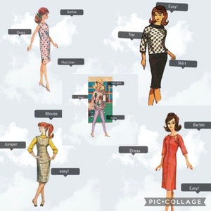 Modepop Vintage jurk PDF DIGITALE Naaipatroonbundel