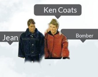 Ken doll Jacket PDF sewing pattern.