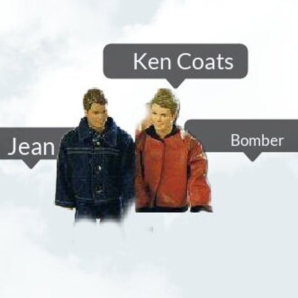 Ken doll Jacket PDF sewing pattern.