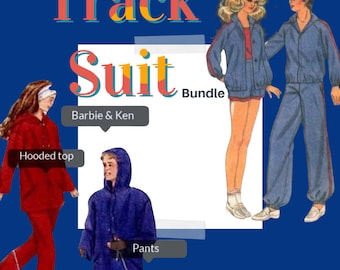 Trainingspak met capuchon PDF-naaipatroon voor modepopbundel