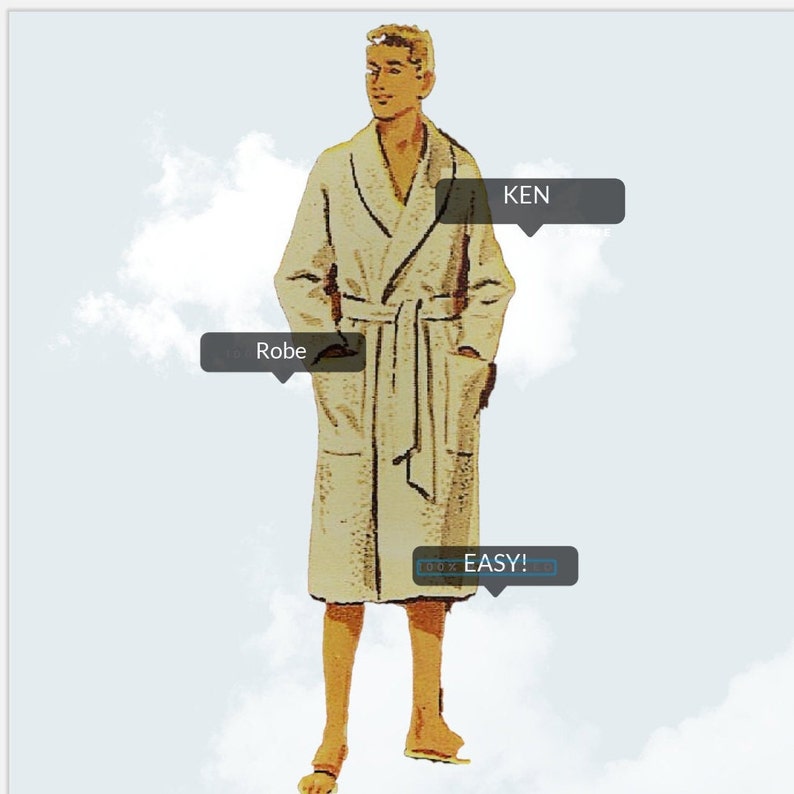 Ken Doll Robe Printable PDF Etsy