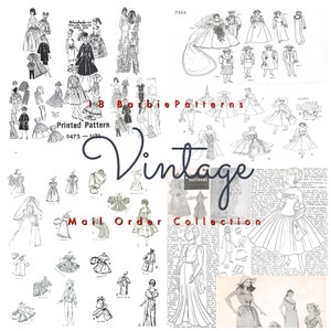 Over 100 items to sew 19 Vintage Mail Order Fashion Doll Printable PDF Sewing Patterns collection