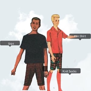 Ken Shirt Shorts Socks DIY Printable Sewing Pattern