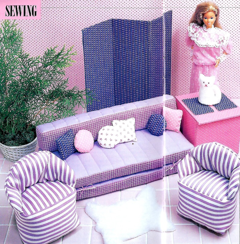 Fashion Doll Furniture DIY Printable Sewing Pattern Etsy