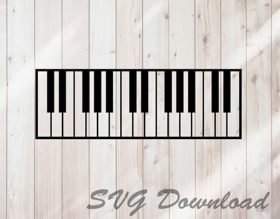 Download Piano Keys Keyboard Svg Instant Download Vinyl Craft Cutting File Die Cut Template Clip Art