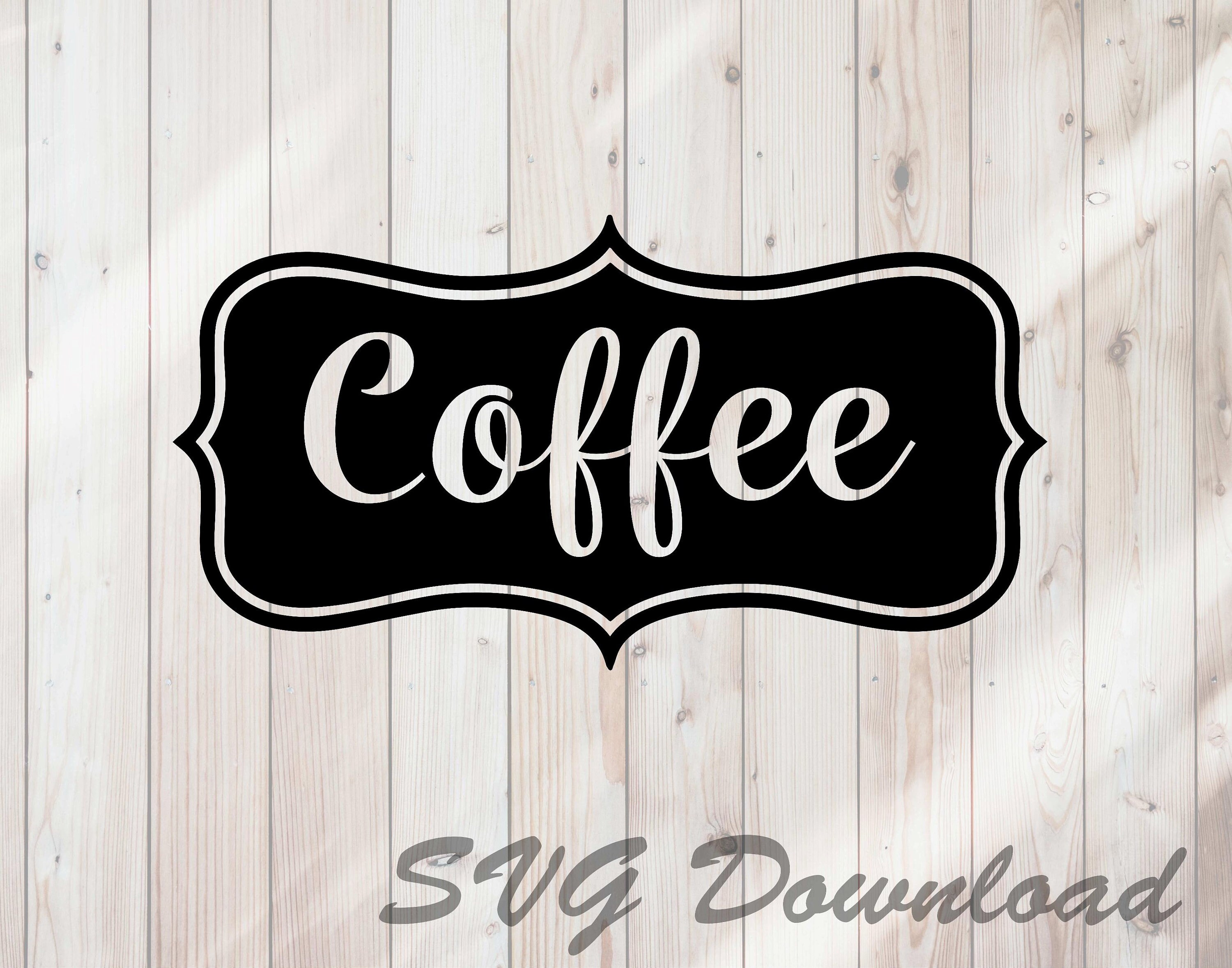 Coffee SVG Coffee Canister Label SVG Instant Download / Vinyl Etsy