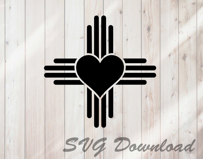 New Mexico Zia Heart SVG Instant Download / Vinyl & Craft ...