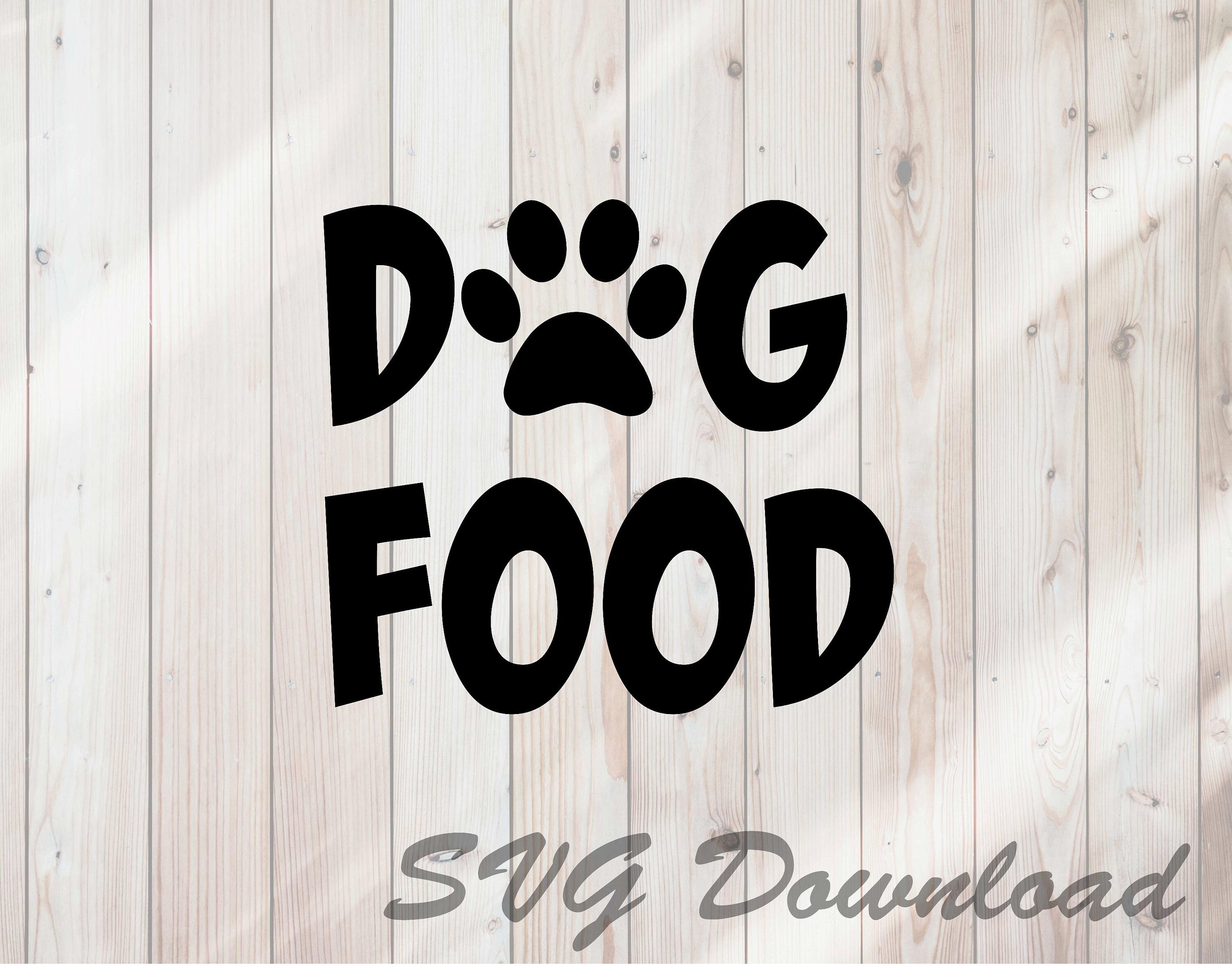 Dog Food Bin Label SVG Cut File Instant Download / Dog Paw Etsy