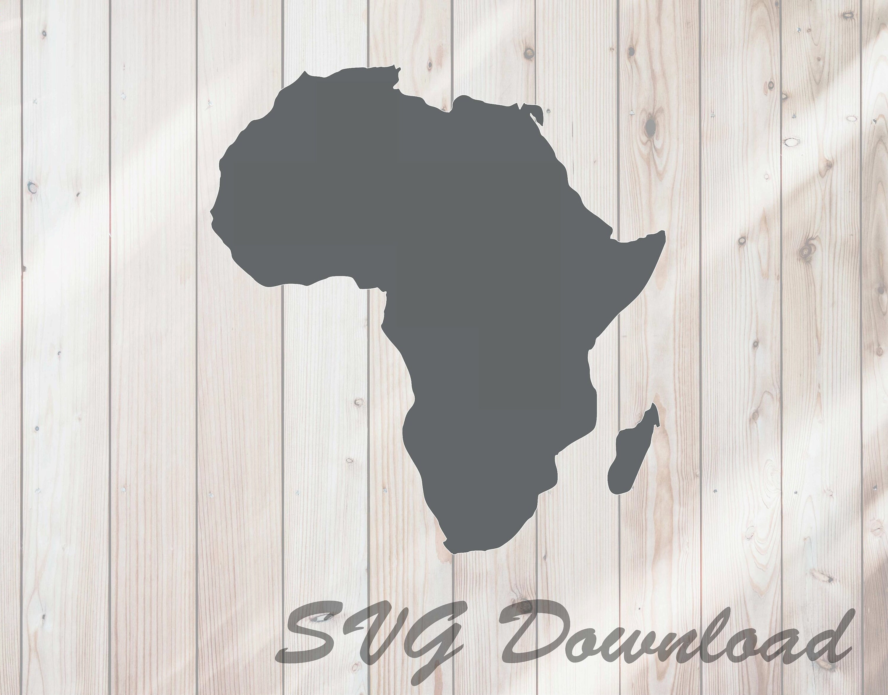 Africa Shape Continent Map Template SVG Instant Download / | Etsy