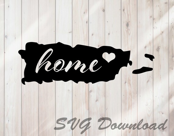 Download Puerto Rico Home With A Heart Svg Instant Download Vinyl Etsy