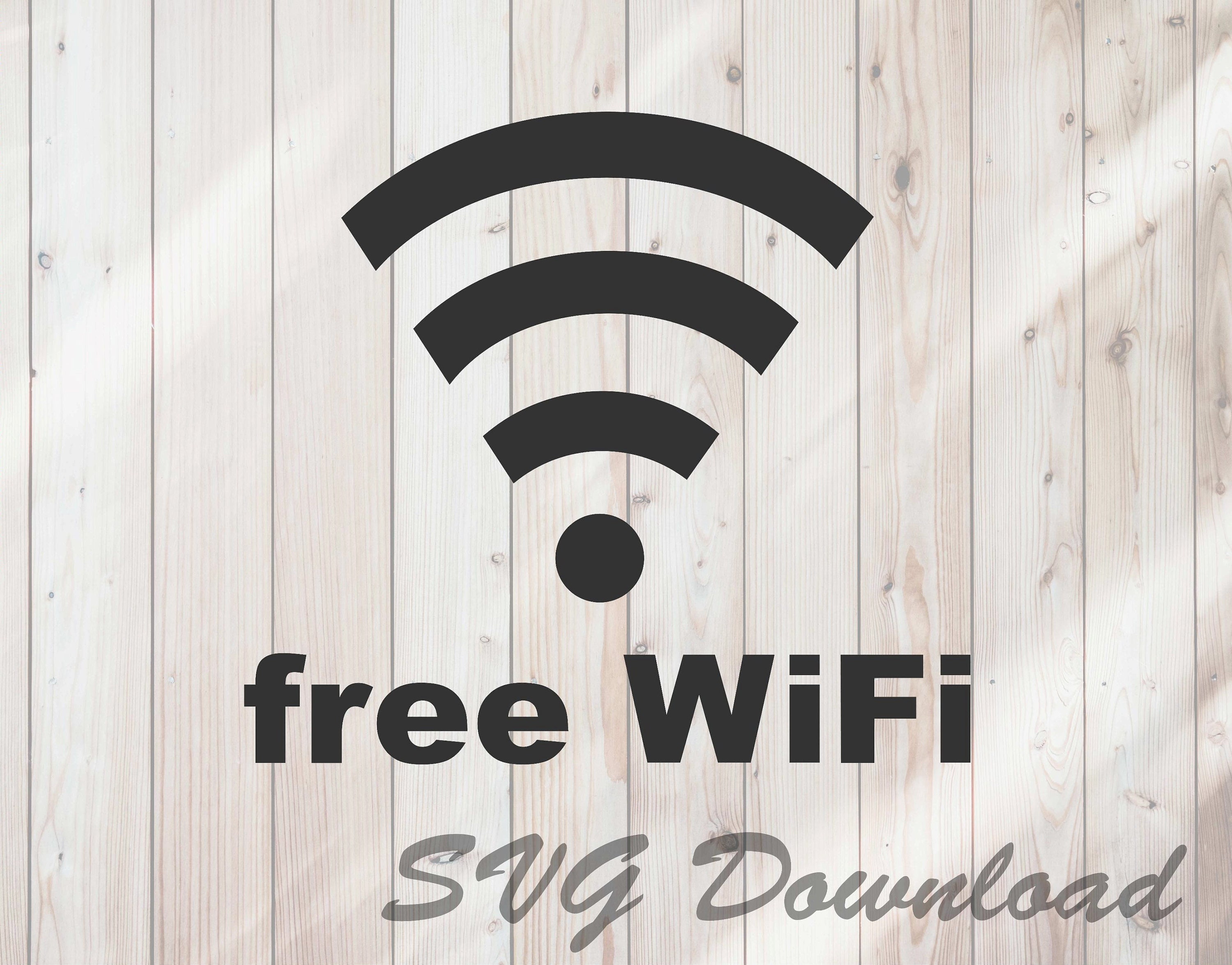 Download Free Wifi Sign Svg Instant Download Vinyl Craft Cutting Etsy