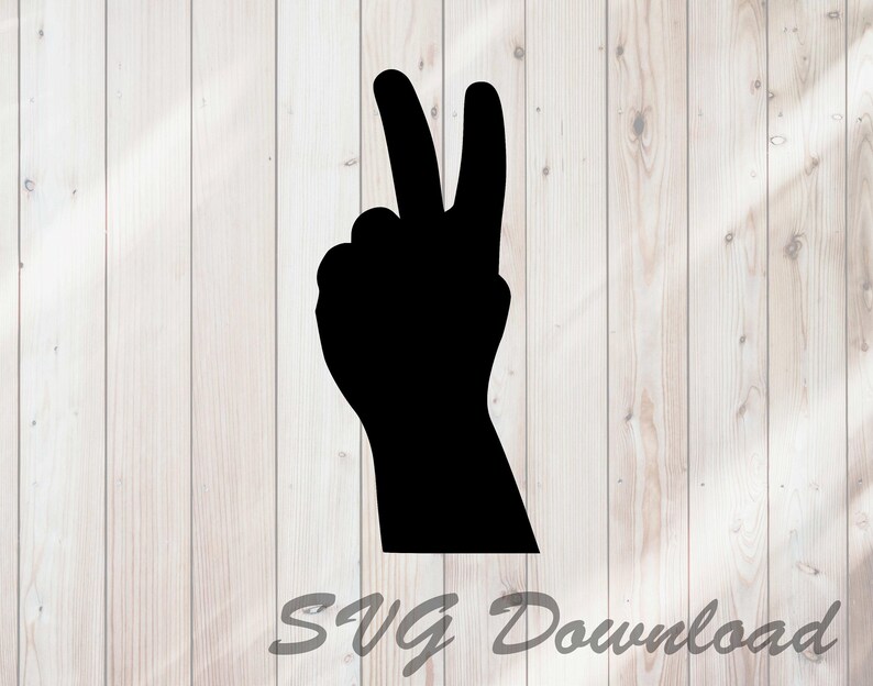 Peace Hand Sign SVG Instant Download / Vinyl & Craft Cutting | Etsy
