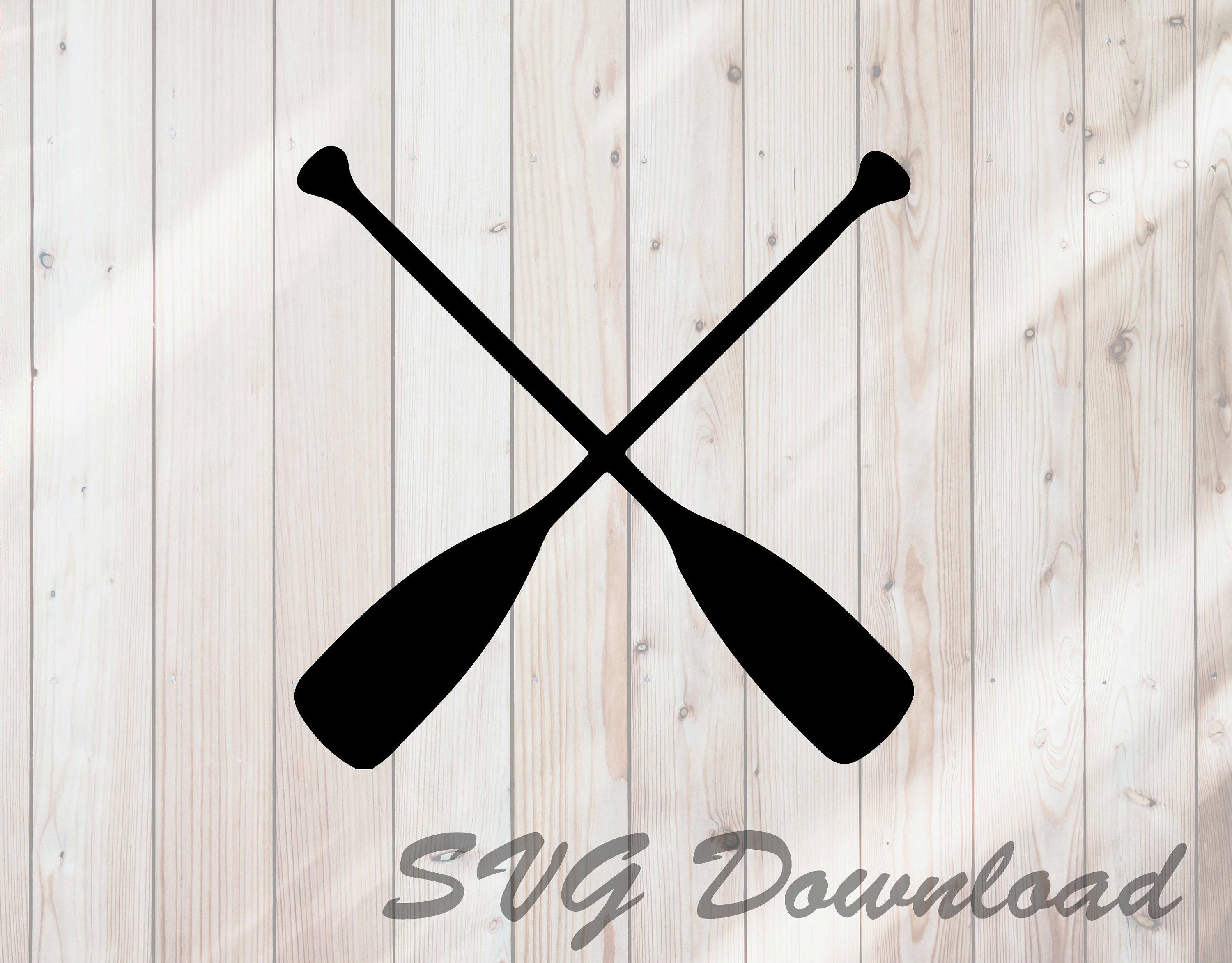 Svg Crossed Canoe Paddle