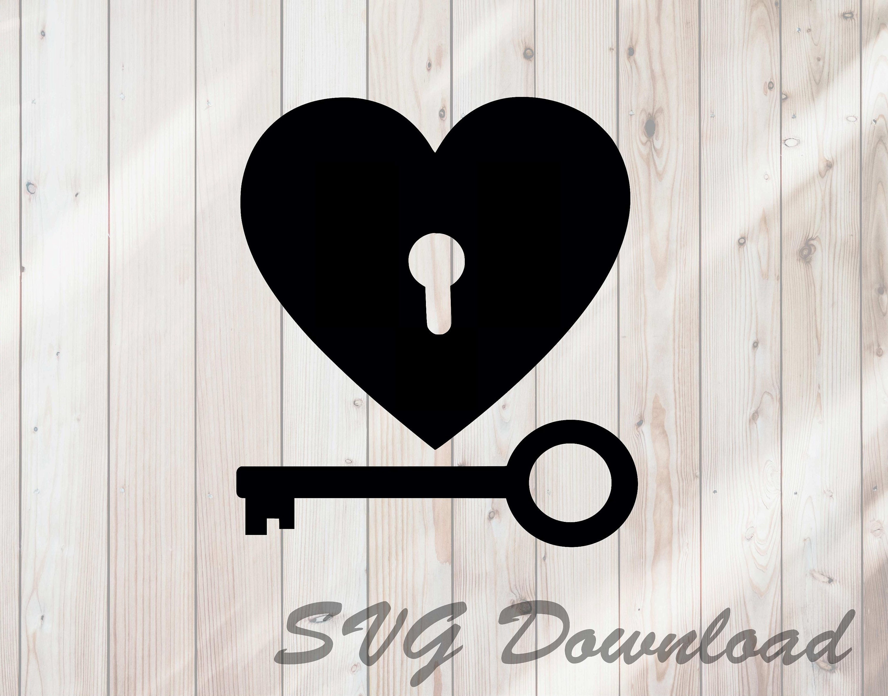 Download Heart With A Key Svg Instant Download Vinyl Craft Cutting Etsy