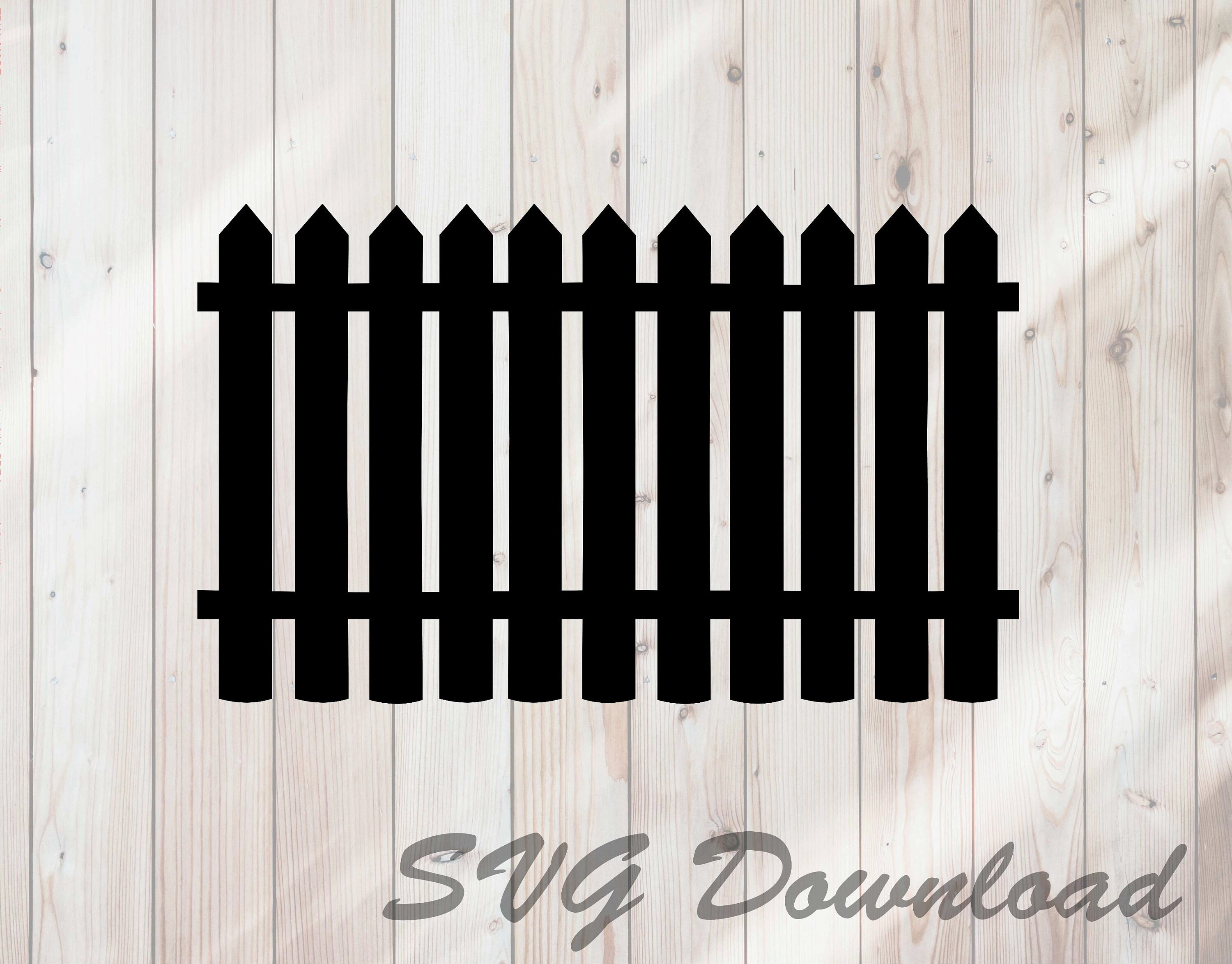 Wood Picket Fence SVG Instant Download / Vinyl & Craft Cutting Etsy