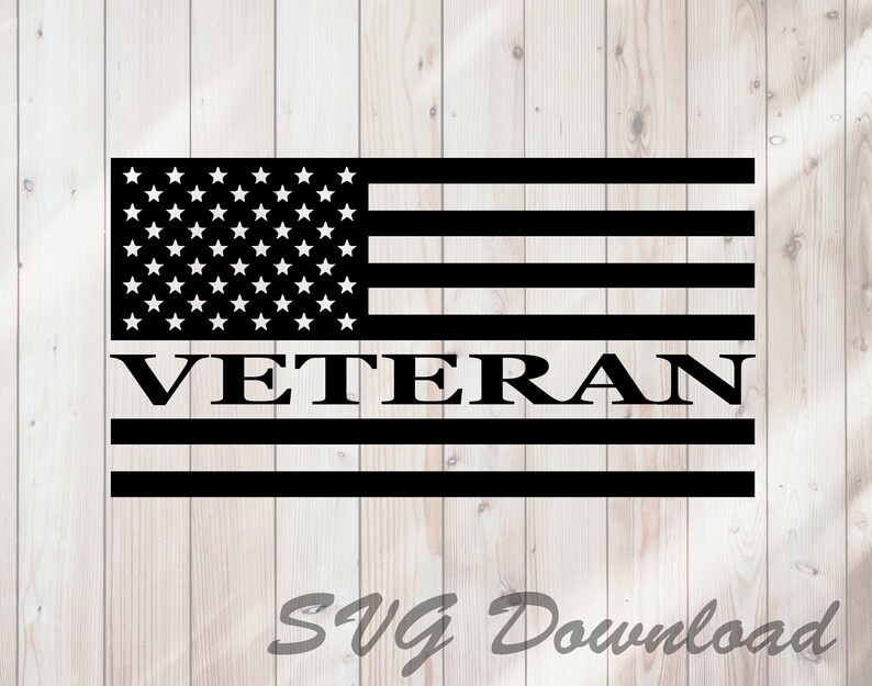 Download Veteran USA American Flag SVG Instant Download / Vinyl ...