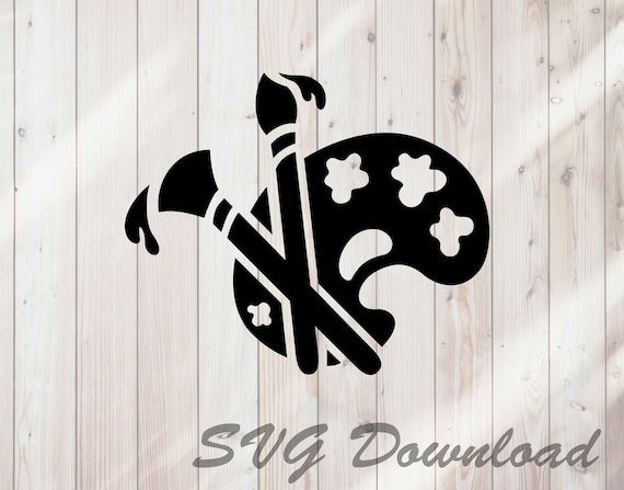 Artist Paint Palette Svg Instant Download Vinyl Craft Etsy
