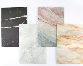 Minimalist Lined Marble Notebook, Journal, Planner, Journal Insert for Midori Travalers Notebook, Planner Insert - PJ107