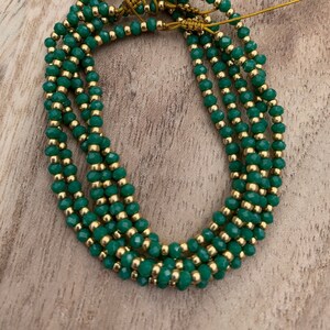 Bracelet cristaux tchèques vert-bouteille