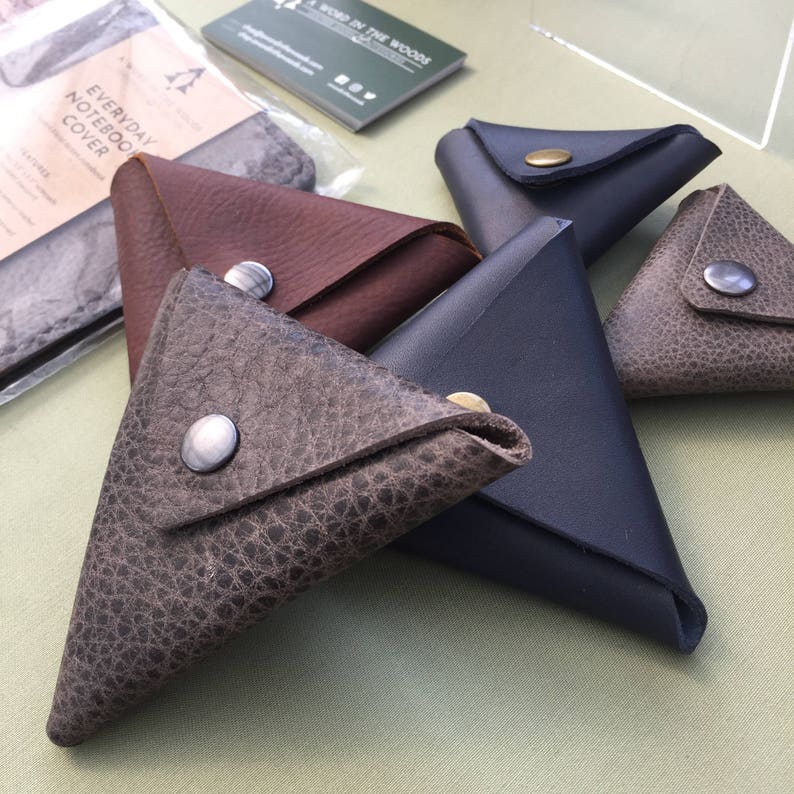 Leather Pouch Change Pouch Earpod Case Rustic Brown Leather Coin Pouch