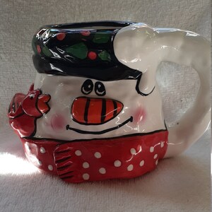 Nicole Engblom snowman mug coffee cup original paper label