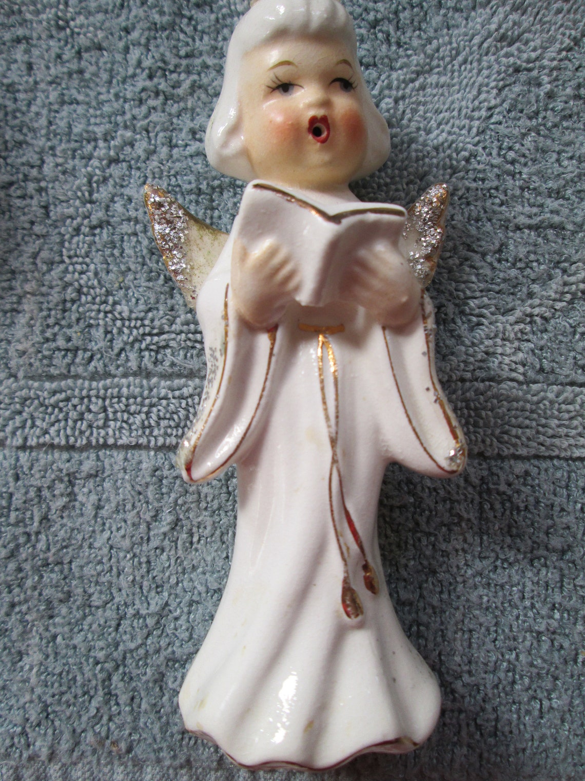 Three piece angel choir ceramic Made in Japan gold trim Etsy