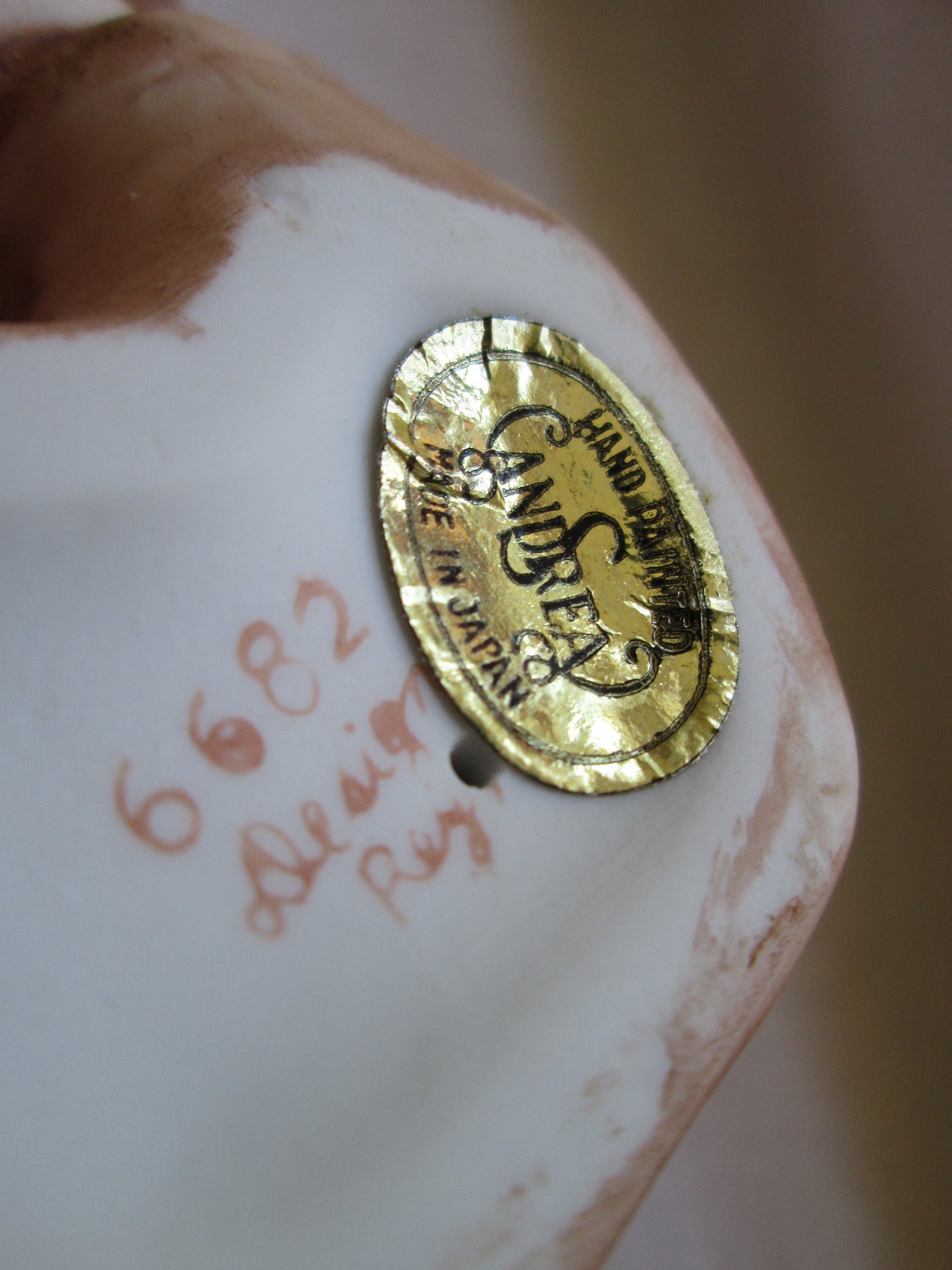 Boy & Girl Handpainted, Made in Japan, Sandrea, Design 6682, 7682, 4