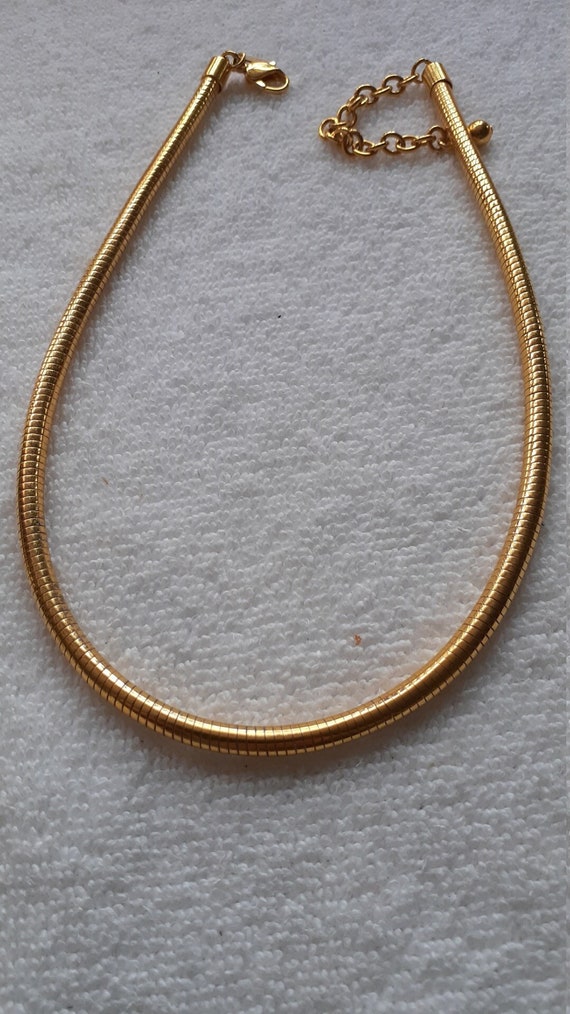 Joan Rivers ribbed gold tone 18" necklace plus 4"… - image 1