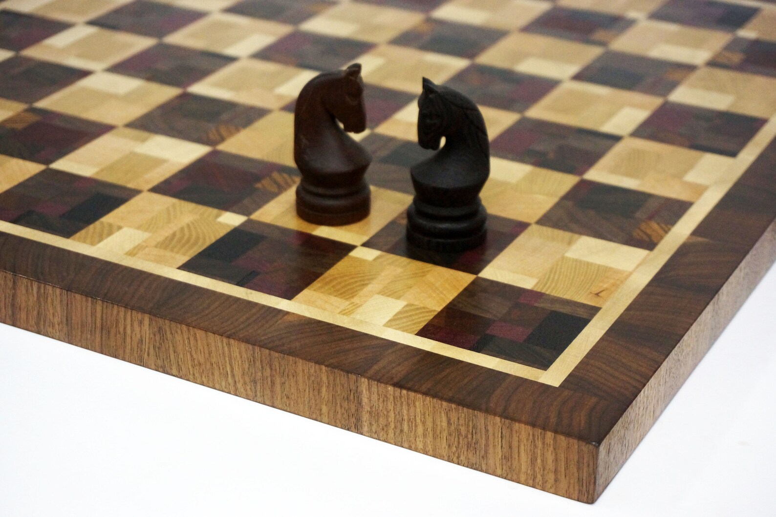 Chess. Chess board. End grain chess board. Wooden chess board. Etsy