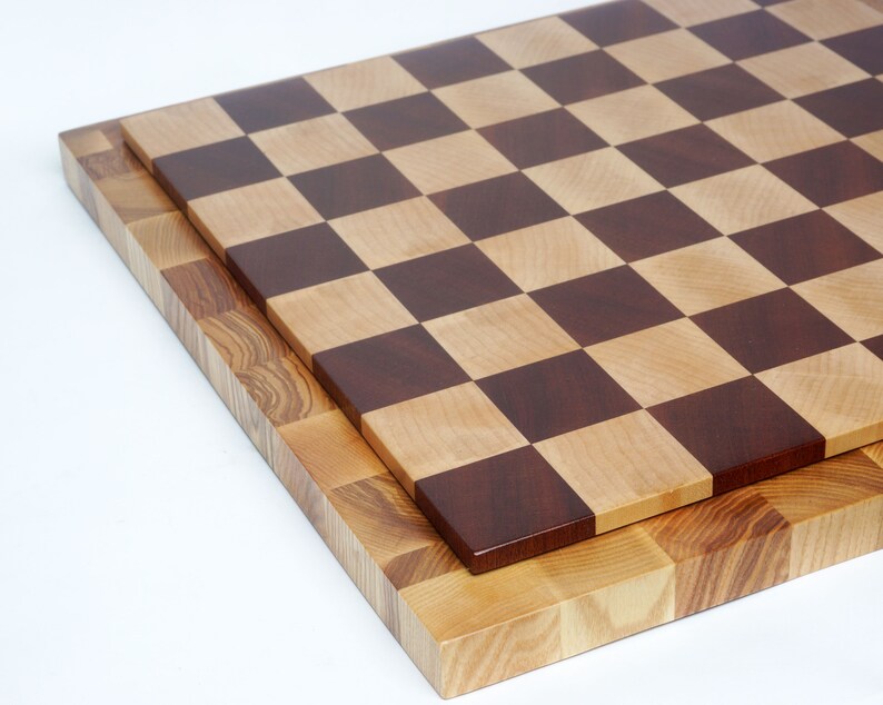 Chess. Chess board. End grain chess board. Wooden chess board. Etsy