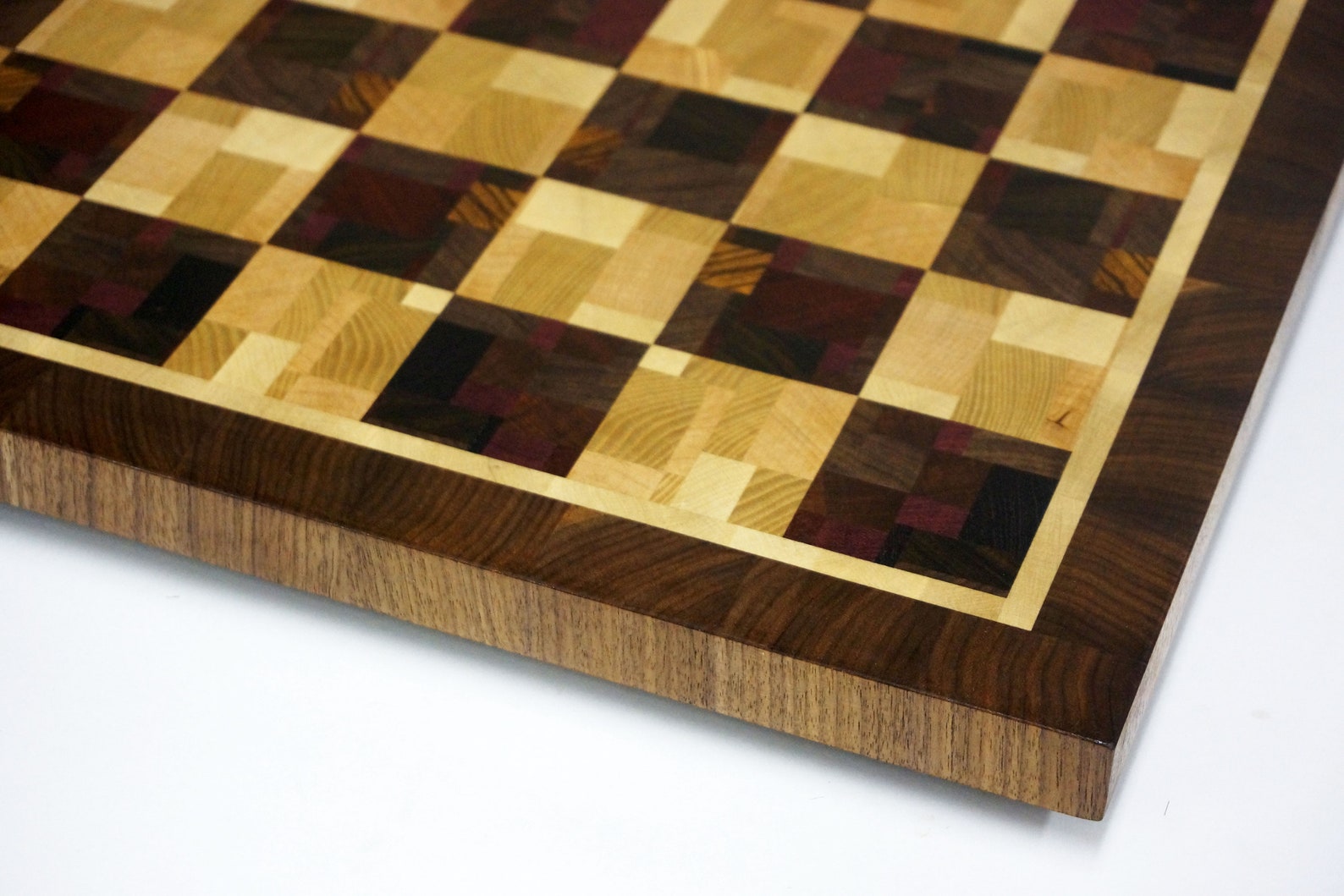 Chess. Chess board. End grain chess board. Wooden chess board. Etsy